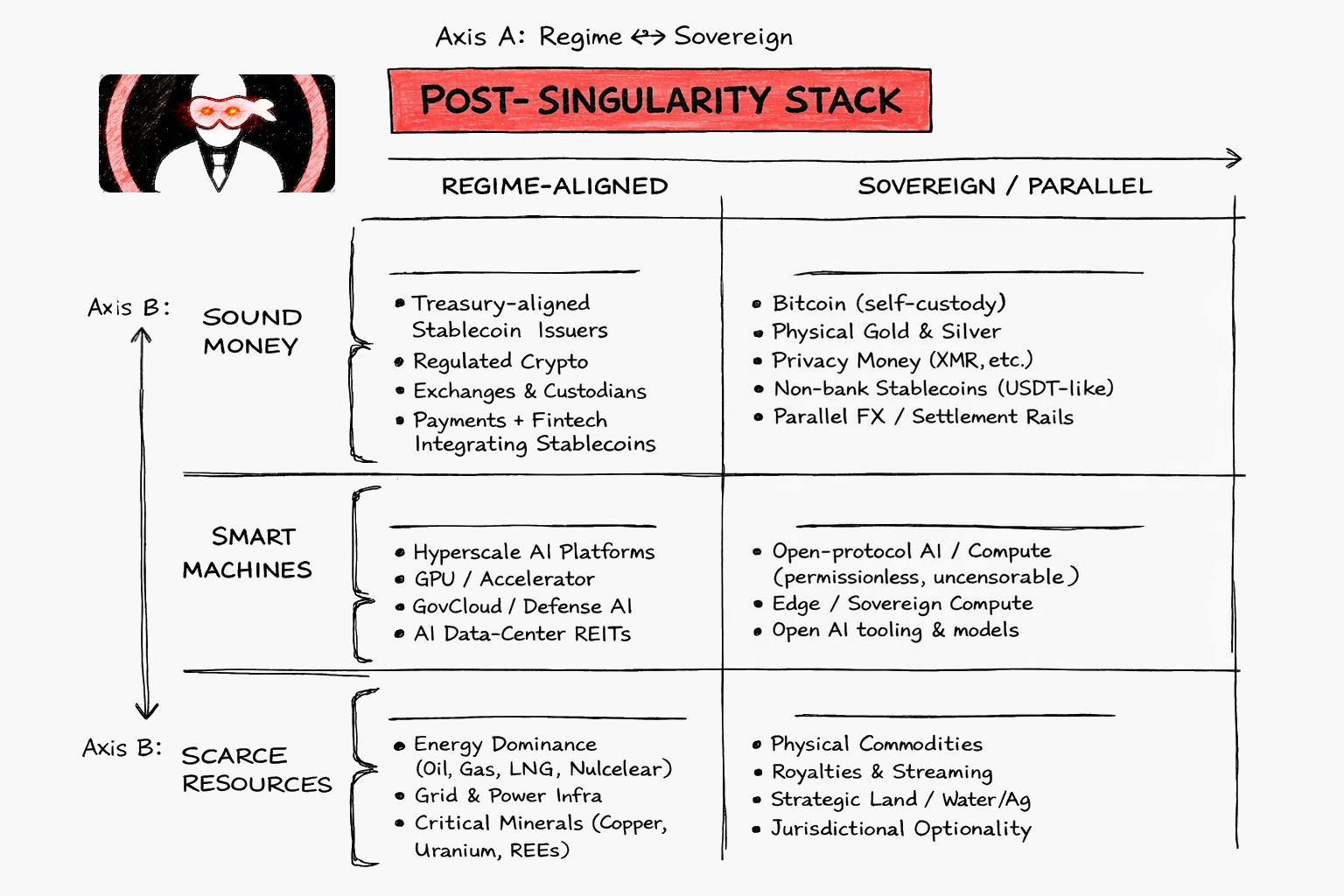 Post-Singularity Stack matrix